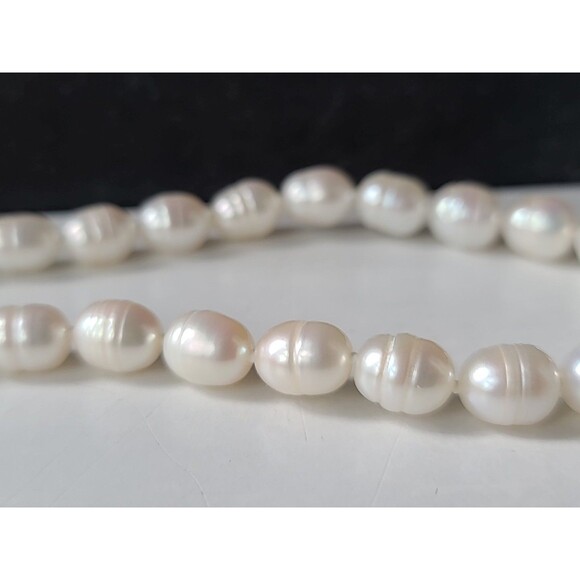 925 Sterling Silver Pearl Beaded Adjustable Necklace Vintage - Picture 5 of 10